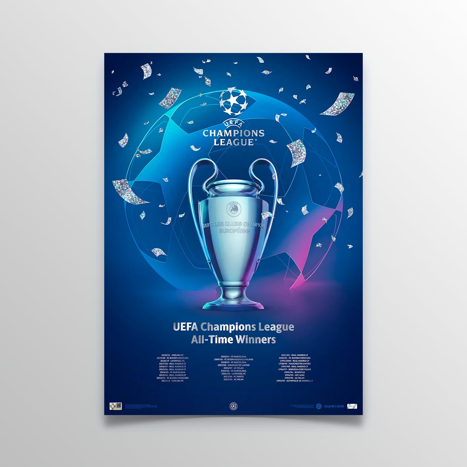 UEFA Champions League - Iconic Trophy Poster | Collector’s Edition UEFA Club Competitions Online Store