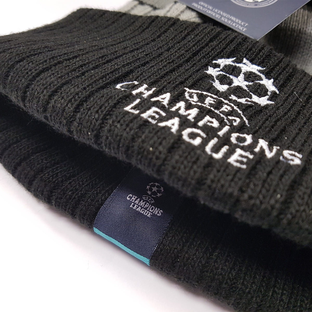 UEFA Champions League - Striped Pom Beanie UEFA Club Competitions Online Store