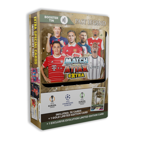 Match Attax Extra 2023 - Booster Tin - Past Legend UEFA Club Competitions Online Store