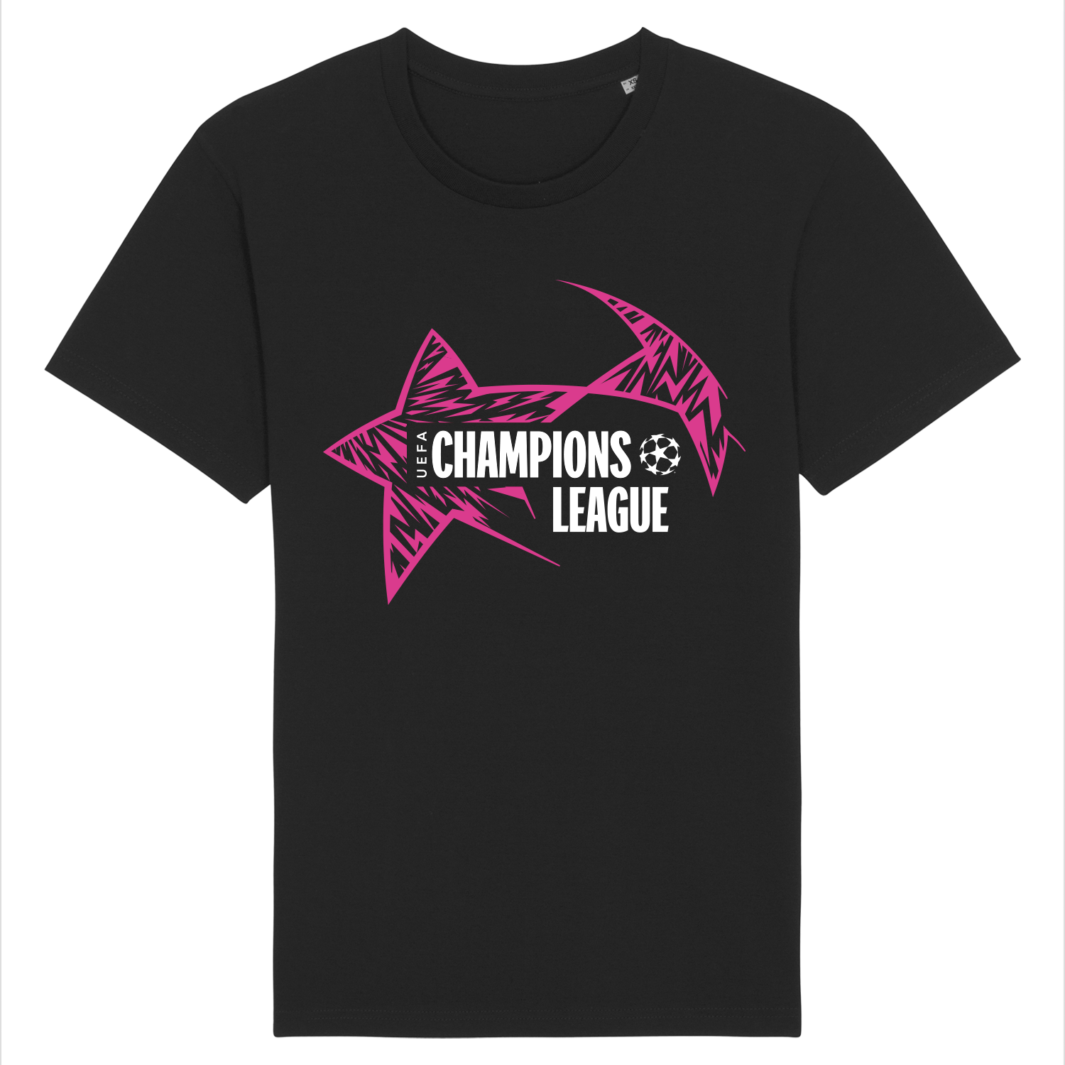 UEFA Champions League - Star Volt Black T-Shirt UEFA Club Competitions Online Store