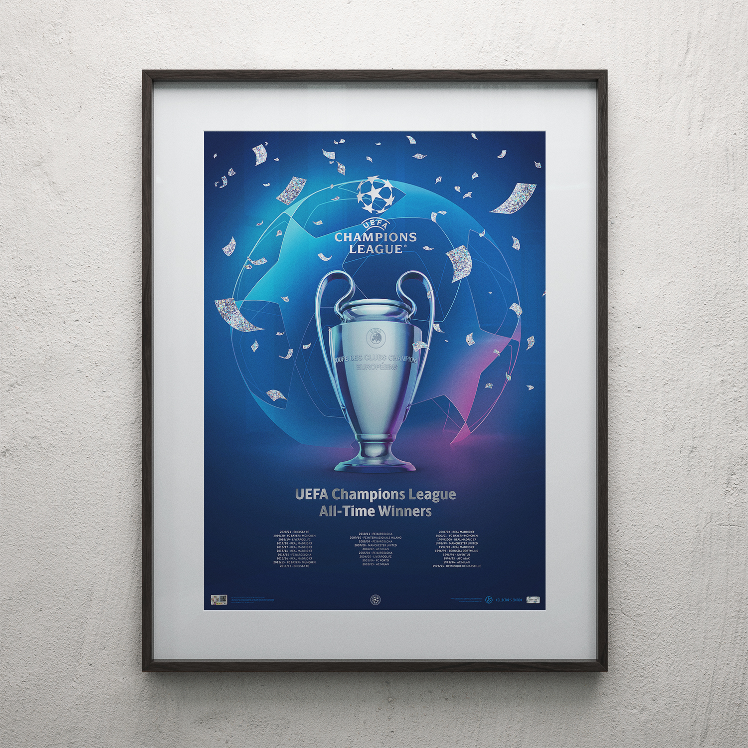 UEFA Champions League - Iconic Trophy Poster | Collector’s Edition UEFA Club Competitions Online Store