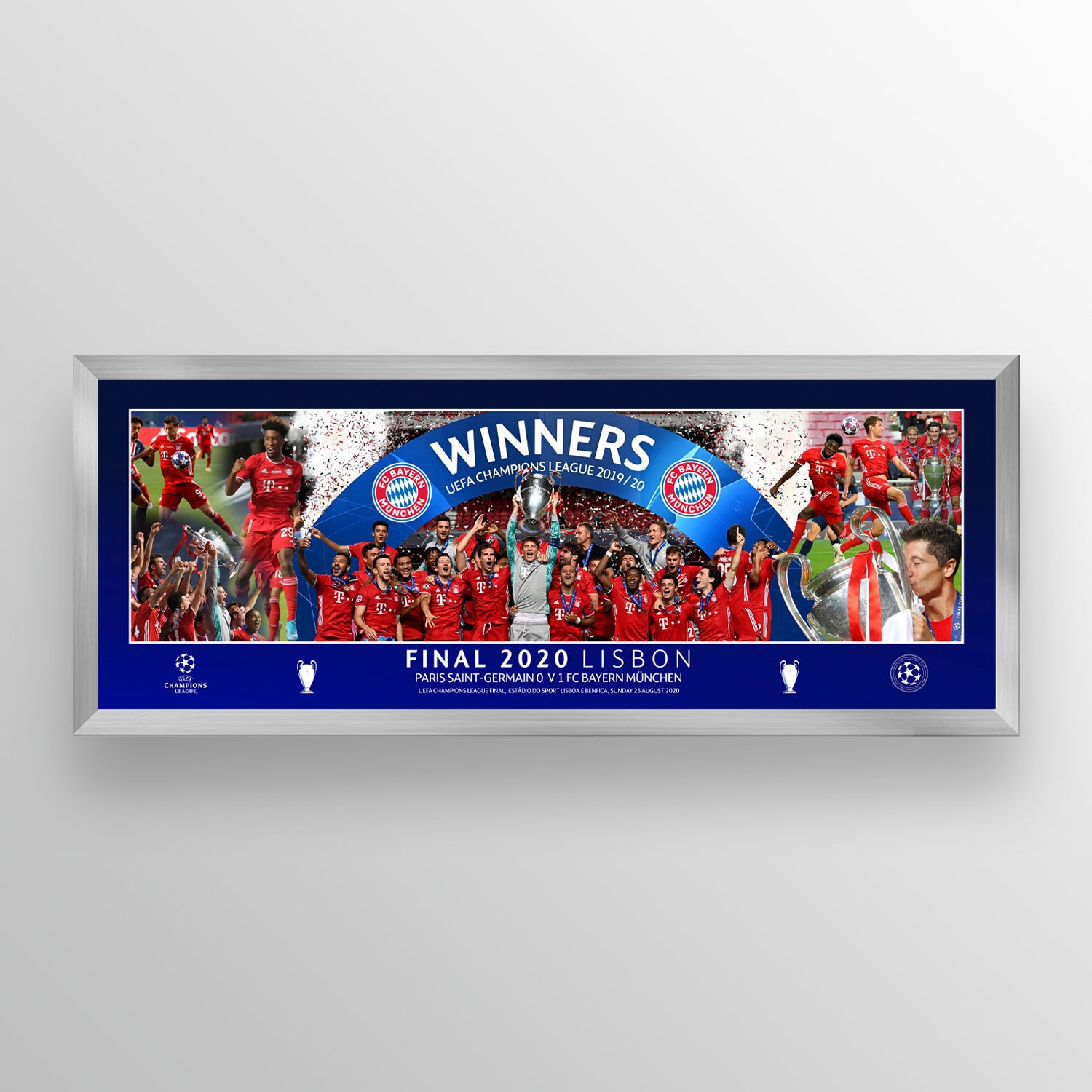 UEFA Champions League 2020 Final - Winner: Bayern Munich - Landscape Frame UEFA Club Competitions Online Store