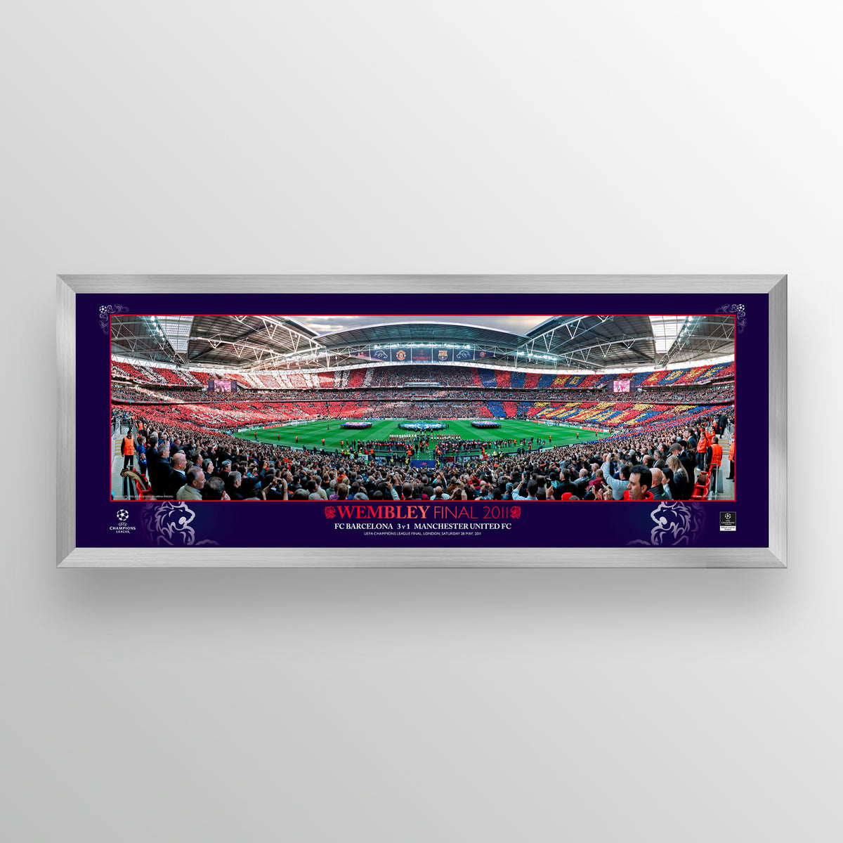 UEFA Champions League 2011 Final - Winner: Barcelona - Landscape Frame UEFA Club Competitions Online Store