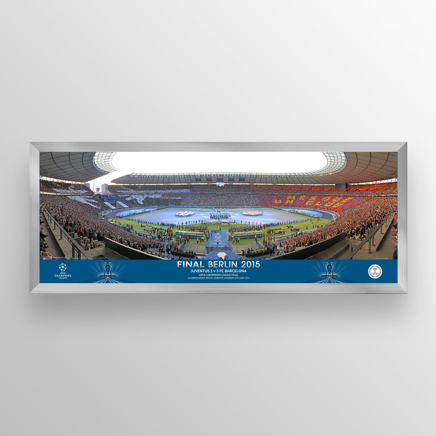 UEFA Champions League 2015 Final - Winners: Barcelona -  Landscape Frame UEFA Club Competitions Online Store