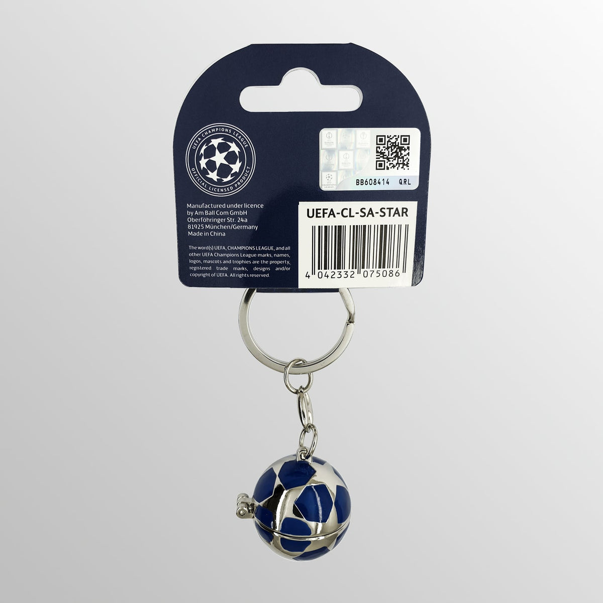 Starball with Mini Trophy Replica Keyring UEFA Club Competitions Online Store