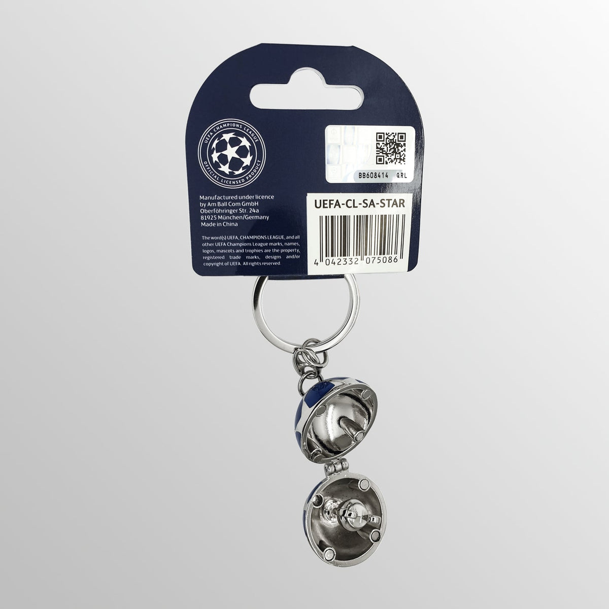 Starball with Mini Trophy Replica Keyring UEFA Club Competitions Online Store