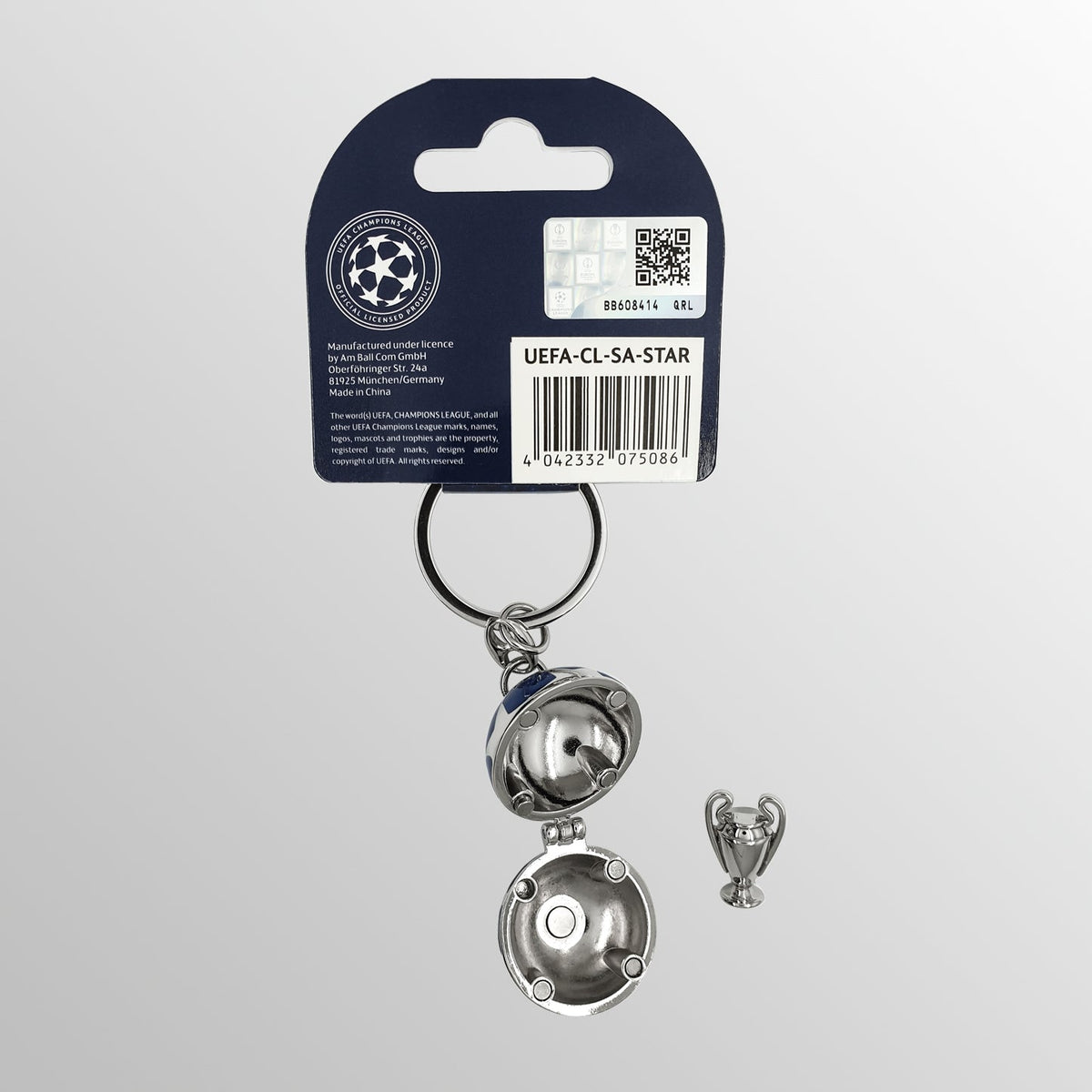 Starball with Mini Trophy Replica Keyring UEFA Club Competitions Online Store