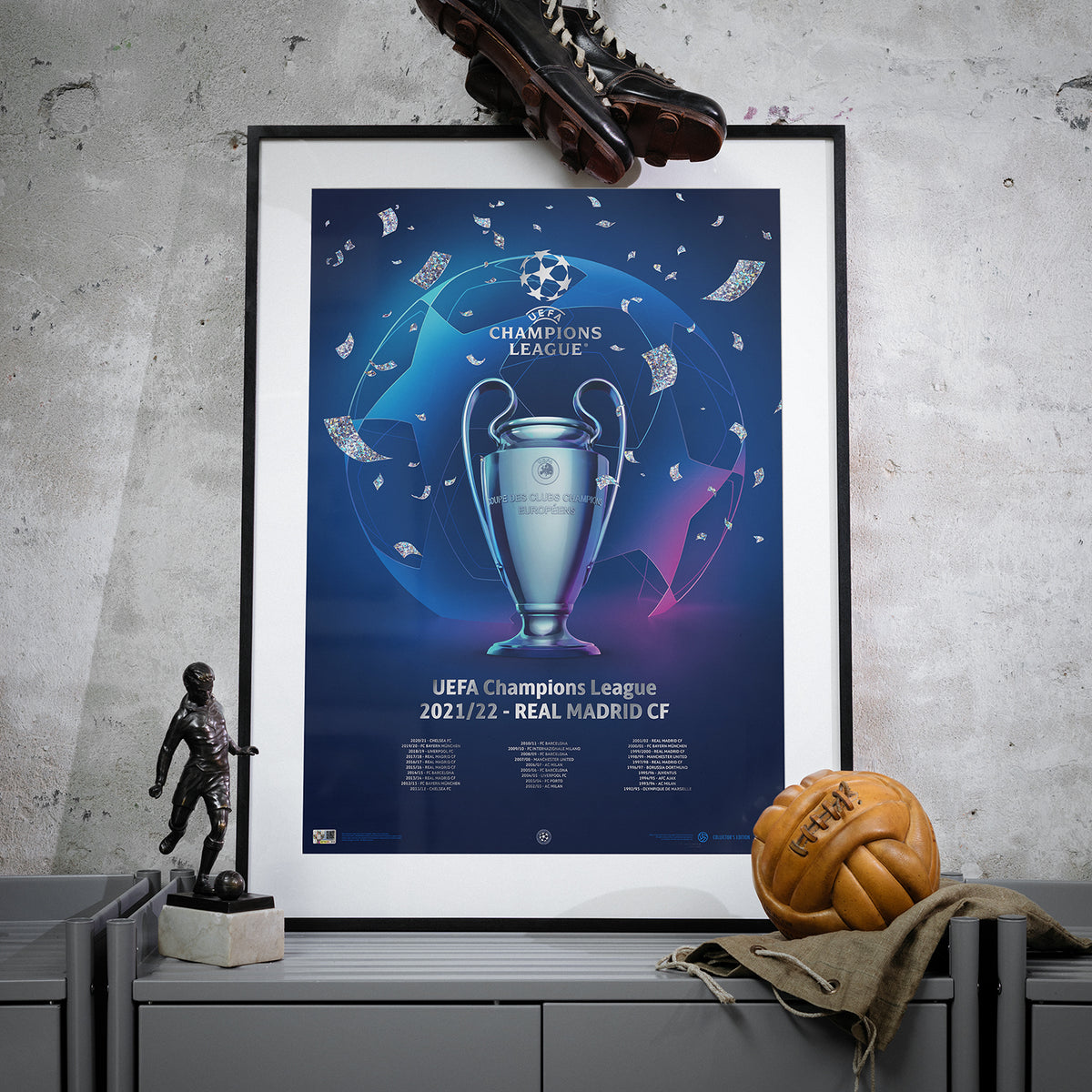 UEFA Champions League - Iconic Trophy Poster - Real Madrid CF - 2021/22 | Collector’s Edition UEFA Club Competitions Online Store