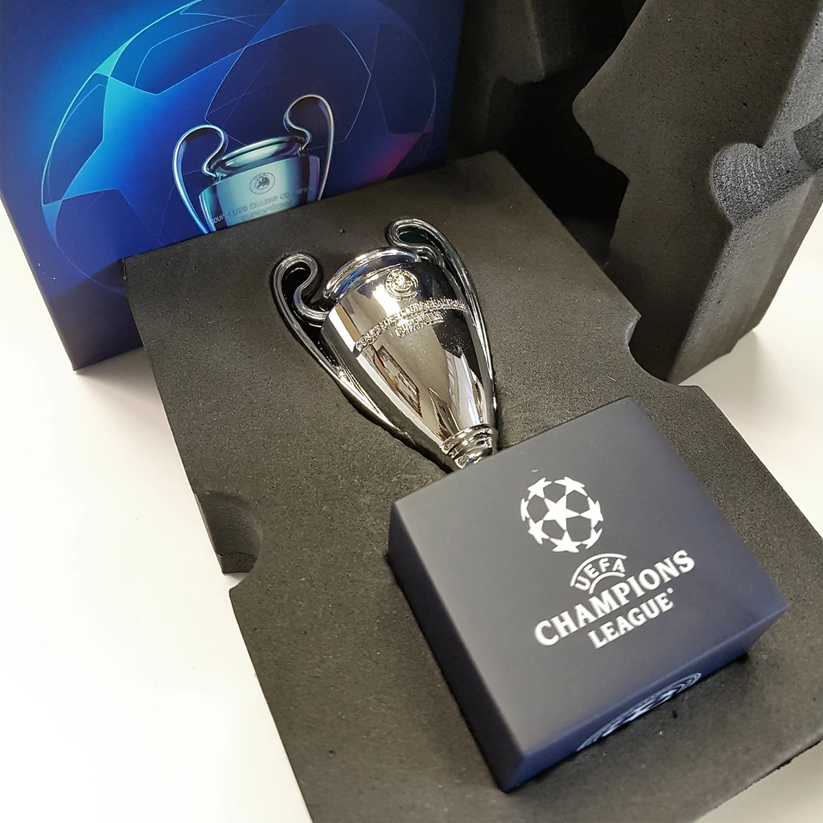 UEFA Champions League 70mm 3D Replica Trophy with Stand UEFA Club Competitions Online Store