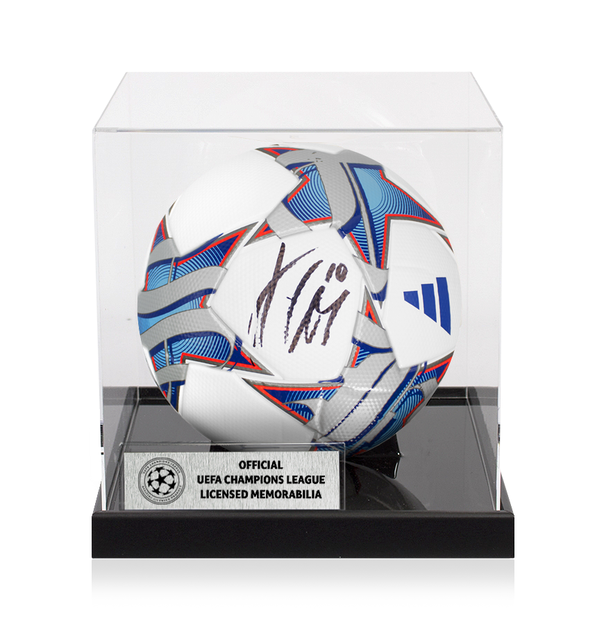 Jack Grealish Official UEFA Champions League Signed Football In Acrylic Case UEFA Club Competitions Online Store